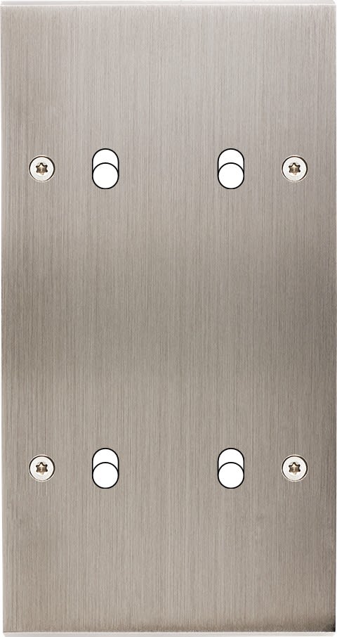 MODELEC - Façade Confidence Laiton Nickel Satine Double Verticale B2 B2 à Vis