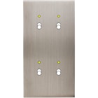 MODELEC - Façade Confidence Laiton Nickel Satine Double Verticale B2+Led B2+Led Magnetique