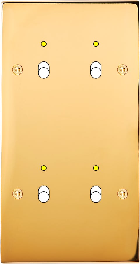 MODELEC - Façade Confidence Laiton Or Miroir Double Verticale B2+Led B2+Led à Vis
