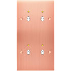 MODELEC - Façade Confidence Laiton Cuivre Satine Double Verticale B2+Led B2+Led à Vis