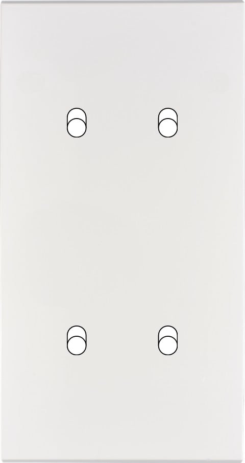 MODELEC - Façade Confidence Laiton Blanc Email Double Verticale 4 Basculeurs