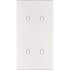 MODELEC - Façade Confidence Laiton Blanc Email Double Verticale 4 Basculeurs