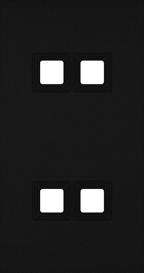 MODELEC - Façade Empreintes VOLUME Noir Double Verticale 2 boutons 2 boutons, magnét