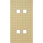 MODELEC - Façade Empreintes POINT Laiton Satiné Double Verticale 2 boutons 2 boutons, M