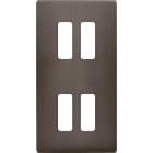 MODELEC - Façade "M" Laiton Canon De Fusil Double Verticale 2 Boutons 2 Boutons magnétique