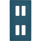 MODELEC - Façade "M" Gris Mat Double Verticale 2 Boutons 2 Boutons magnétique