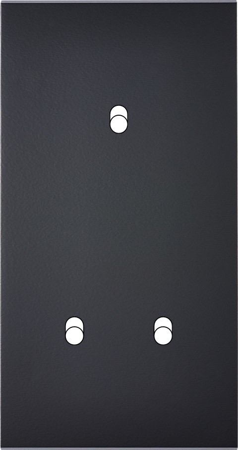 MODELEC - Façade Confidence Laiton Noir Double Verticale 3 Basculeurs Eloignes