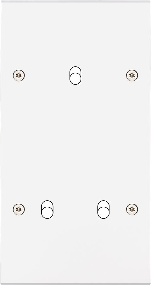 MODELEC - Façade Confidence Laiton Blanc Mat Double Verticale B1 B2 à Vis