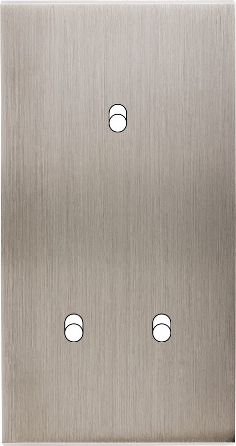 MODELEC - Façade Confidence Laiton Nickel Satine Double Verticale 3 Basculeurs Eloignes