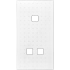 MODELEC - Façade Empreintes POINT Blanc Double Verticale 1 bouton 2 boutons M