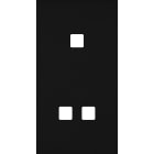 MODELEC - Façade Empreintes PLAN Noir Double Verticale 1 bouton 2 boutons M