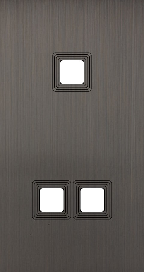MODELEC - Façade Empreintes VOLUME Canon de Fusil Double Verticale 1 bouton 2 boutons M