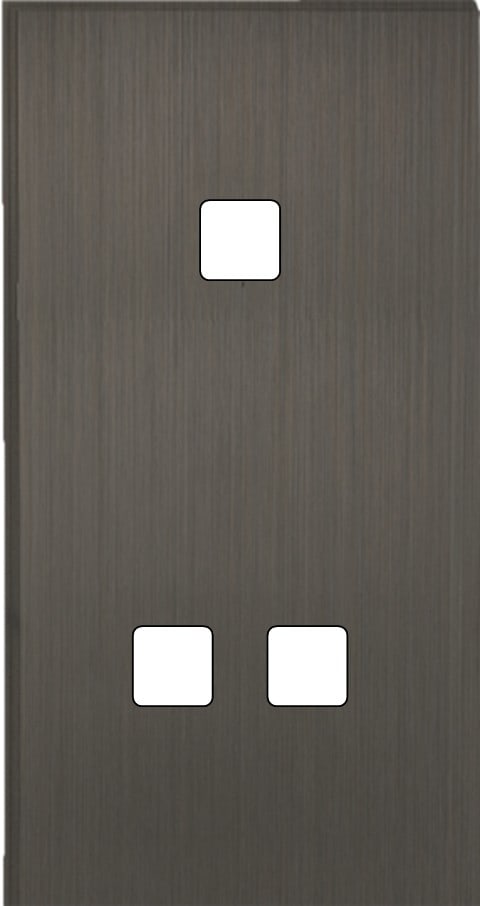 MODELEC - Façade Empreintes ANGLE Canon de Fusil Double Verticale 1 bouton 2 boutons M