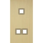 MODELEC - Façade Empreintes VOLUME Laiton Satiné Double Verticale 1 bouton 2 boutons M
