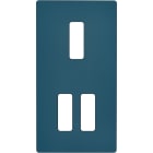 MODELEC - Façade "M" Gris Mat Double Verticale 1 Bouton 2 Boutons magnétique