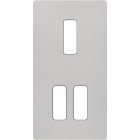 MODELEC - Façade "M" Nickel Sable Double Verticale 1 Bouton 2 Boutons magnétique