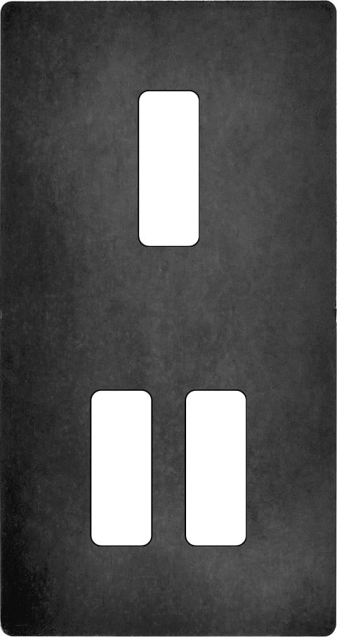 MODELEC - Façade "M" Acier Verni Double Verticale 1 Bouton 2 Boutons magnétique
