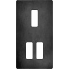 MODELEC - Façade "M" Acier Verni Double Verticale 1 Bouton 2 Boutons magnétique