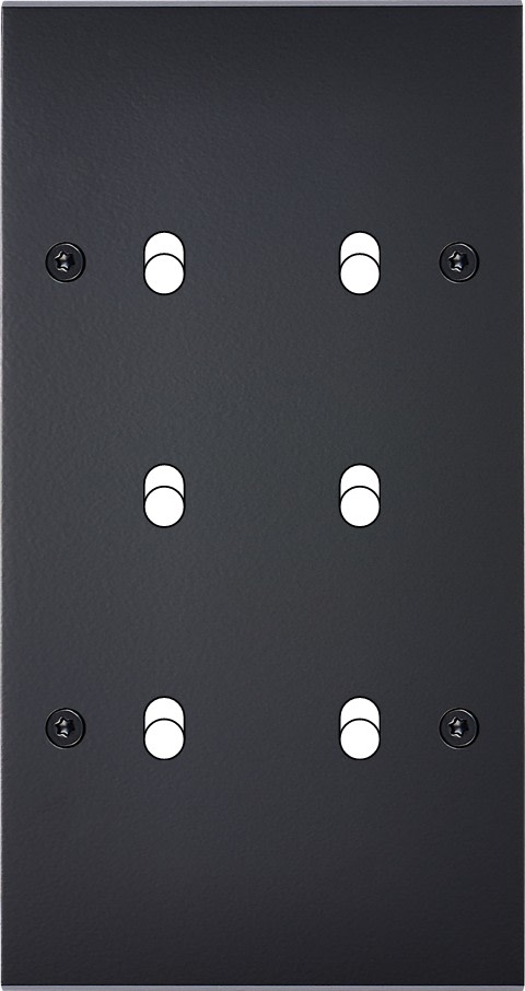 MODELEC - Façade Confidence Laiton Noir Mat Double Verticale B6 à Vis