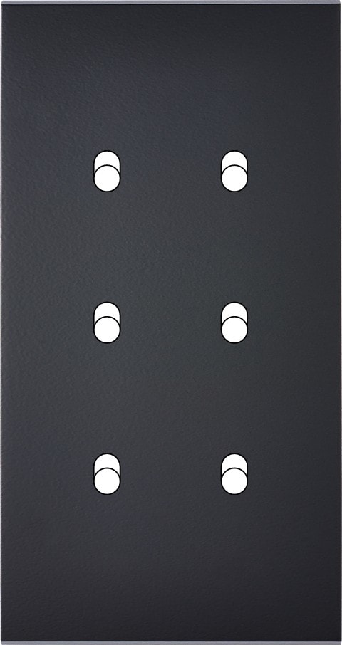 MODELEC - Façade Confidence Laiton Noir Double Verticale 6 Basculeurs