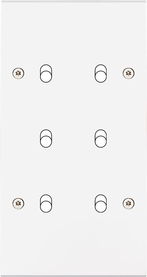 MODELEC - Façade Confidence Laiton Blanc Mat Double Verticale B6 à Vis