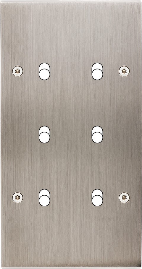 MODELEC - Façade Confidence Laiton Nickel Satine Double Verticale B6 à Vis