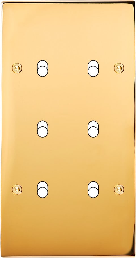 MODELEC - Façade Confidence Laiton Or Miroir Double Verticale B6 à Vis