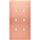 MODELEC - Façade Confidence Laiton Cuivre Satine Double Verticale 6 Basculeurs