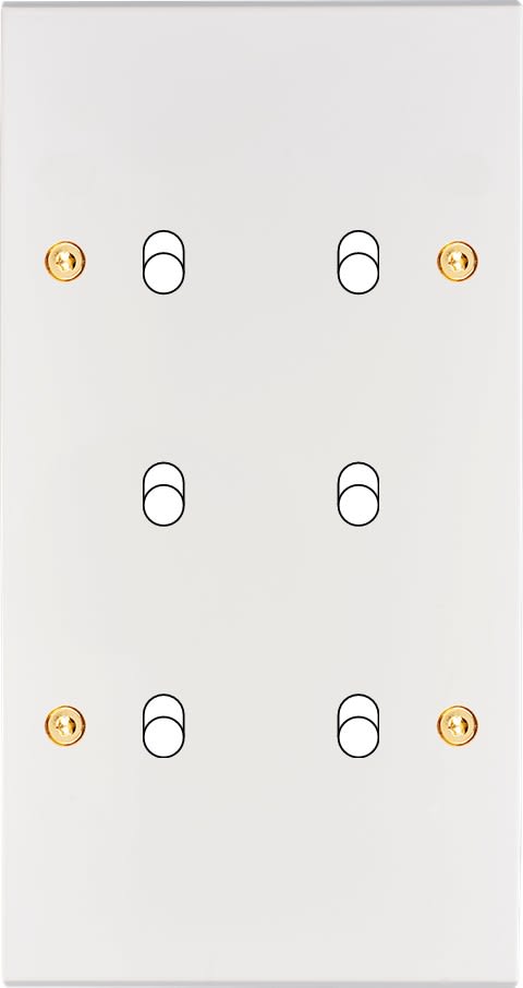 MODELEC - Façade Confidence Laiton Blanc Email Double Verticale B6 à Vis