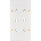 MODELEC - Façade Confidence Laiton Blanc Email Double Verticale B6 à Vis