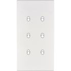MODELEC - Façade Confidence Laiton Blanc Email Double Verticale 6 Basculeurs