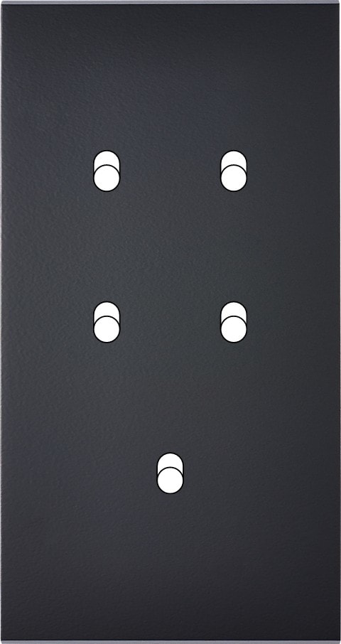 MODELEC - Façade Confidence Laiton Noir Double Verticale 5 Basculeurs