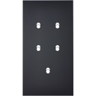 MODELEC - Façade Confidence Laiton Noir Double Verticale 5 Basculeurs
