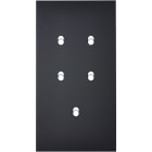 MODELEC - Façade Confidence Laiton Noir Double Verticale 5 Basculeurs