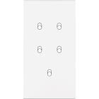 MODELEC - Façade Confidence Laiton Blanc Double Verticale 5 Basculeurs