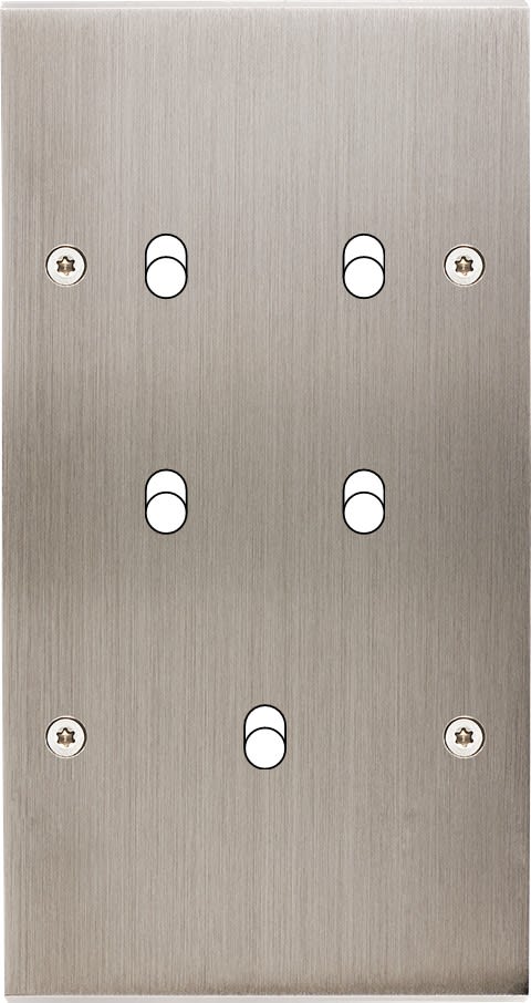 MODELEC - Façade Confidence Laiton Nickel Satine Double Verticale B5 à Vis