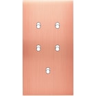 MODELEC - Façade Confidence Laiton Cuivre Satine Double Verticale 5 Basculeurs