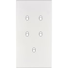 MODELEC - Façade Confidence Laiton Blanc Email Double Verticale 5 Basculeurs