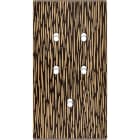 MODELEC - Façade Fascination Laiton Fauve Double Verticale 5 Basculeurs