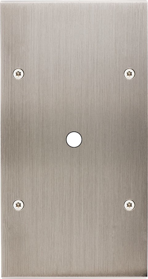 MODELEC - Façade Confidence Laiton Nickel Satine Double Verticale P1 à Vis