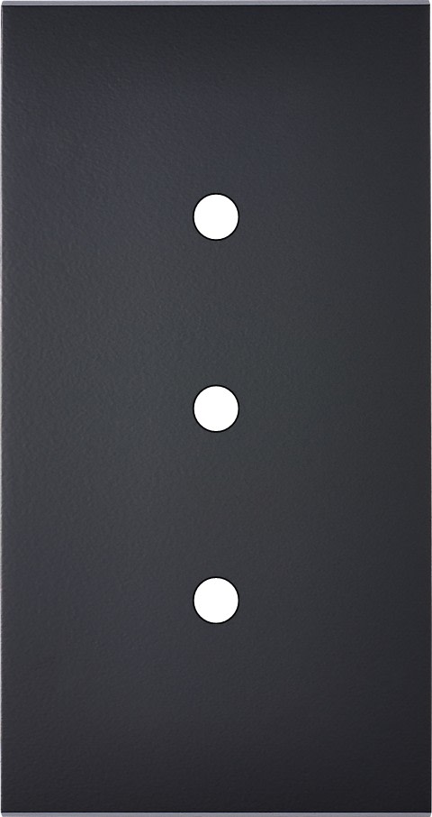 MODELEC - Façade Confidence Laiton Noir Double Verticale 3 Push