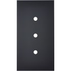 MODELEC - Façade Confidence Laiton Noir Double Verticale 3 Push