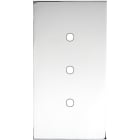 MODELEC - Façade Confidence Laiton Chrome Double Verticale 3 Push