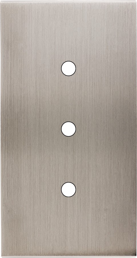 MODELEC - Façade Confidence Laiton Nickel Satine Double Verticale 3 Push