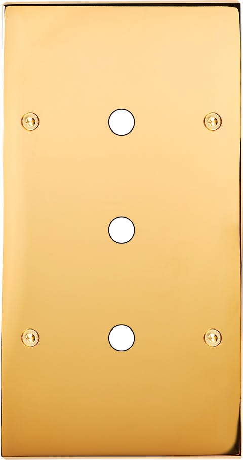 MODELEC - Façade Confidence Laiton Or Miroir Double Verticale P3 à Vis