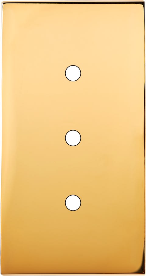 MODELEC - Façade Confidence Laiton Or Miroir Double Verticale 3 Push