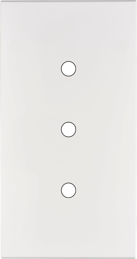 MODELEC - Façade Confidence Laiton Blanc Email Double Verticale 3 Push