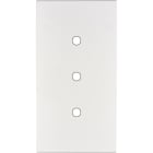 MODELEC - Façade Confidence Laiton Blanc Email Double Verticale 3 Push