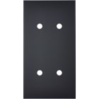 MODELEC - Façade Confidence Laiton Noir Double Verticale 4 Push