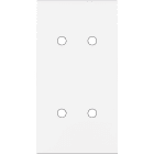 MODELEC - Façade Confidence Laiton Blanc Double Verticale 4 Push